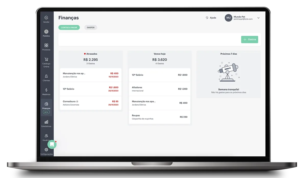 Controle de gastos para pequenas empresas