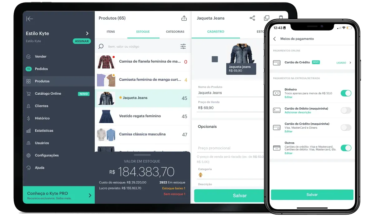 Catálogo sincronizado com estoque