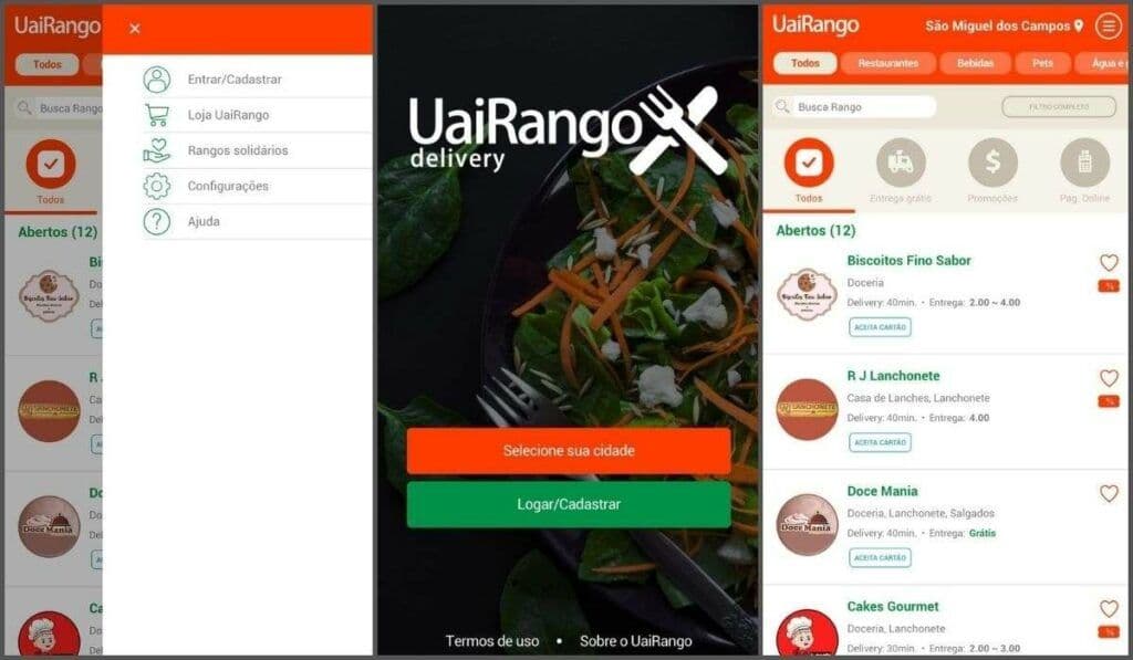 app de delivery UaiRango