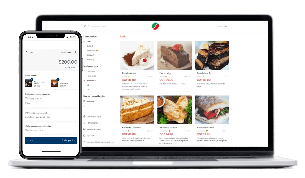 Sistema para panadería con menú digital