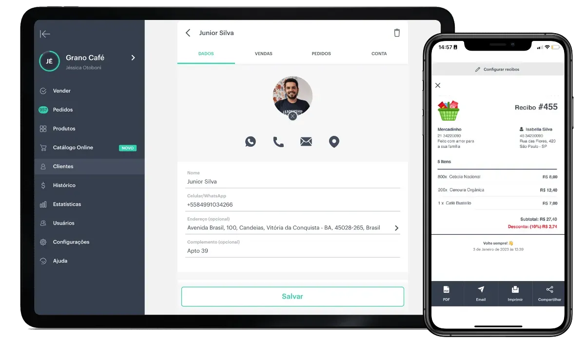 Sistema para mercado com catálogo online