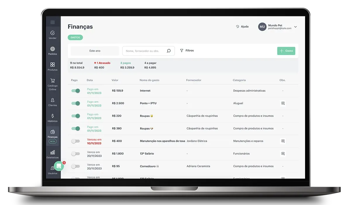 Controle de gastos simplificado para pequenos negócios