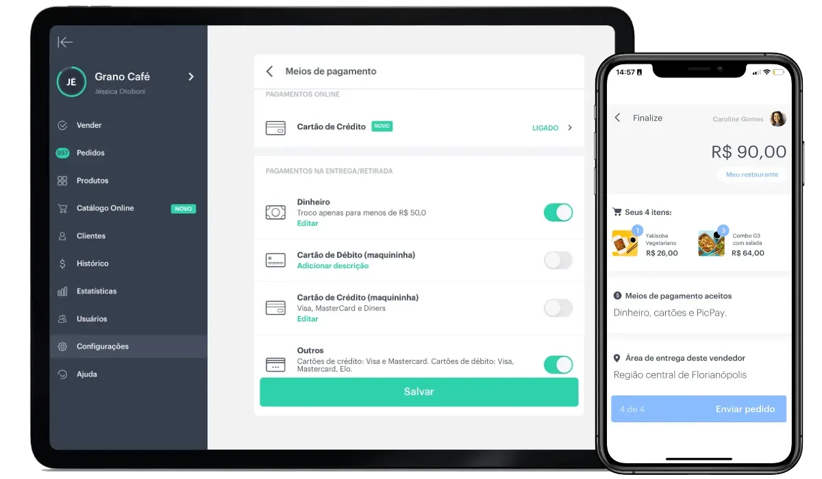 Vitrine virtual com pedidos online: transforme visualização em compra