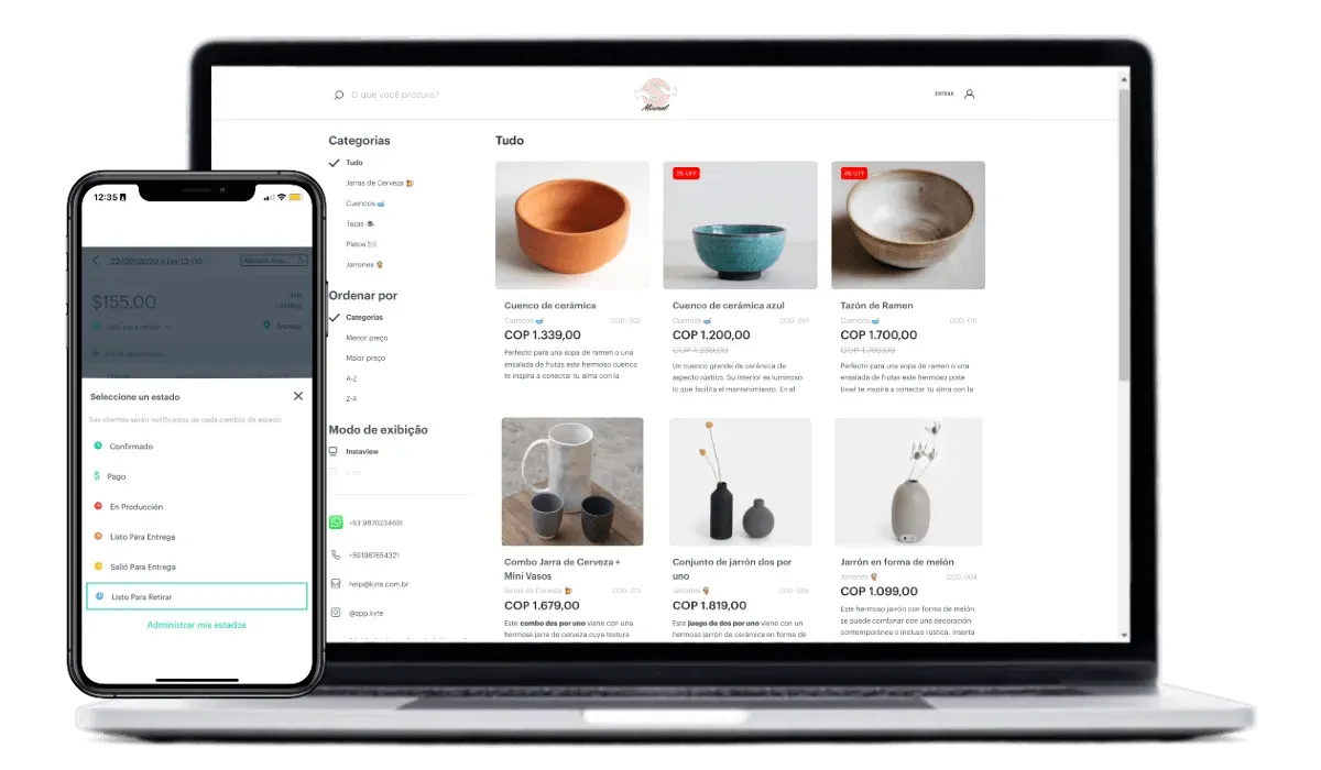 Comienza a vender online en minutos